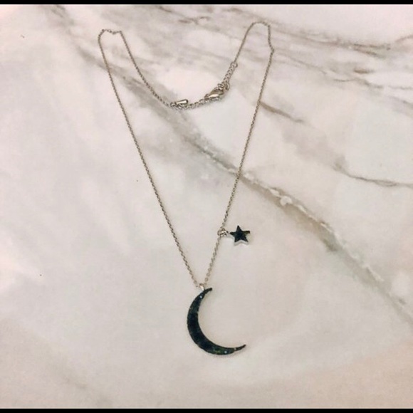 🌜Moon star necklace,Crescent moon choker necklace - Picture 3 of 3